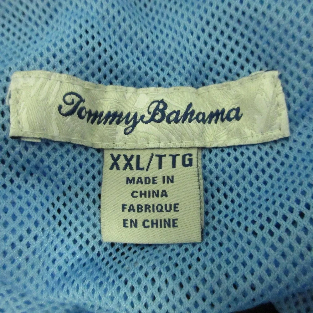 Tommy Bahama Swim Shorts Mens 2XL Black Elastic Waist Lined Trunks Quick Dry